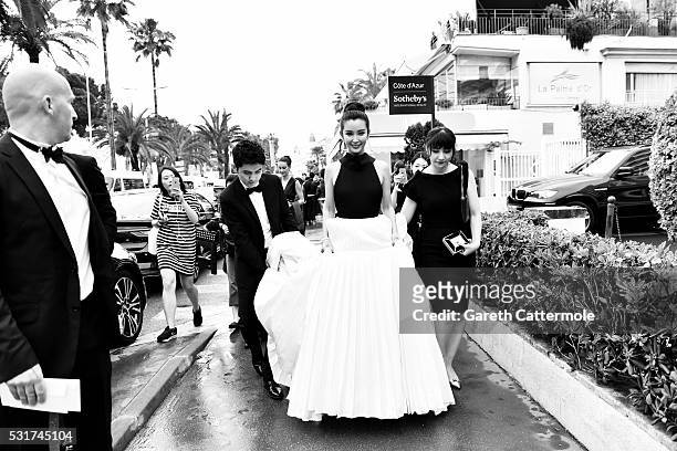 Li Bingbing departs the Martinez Hotel during the 69th annual Cannes Film Festival on May 11, 2016 in Cannes, France.