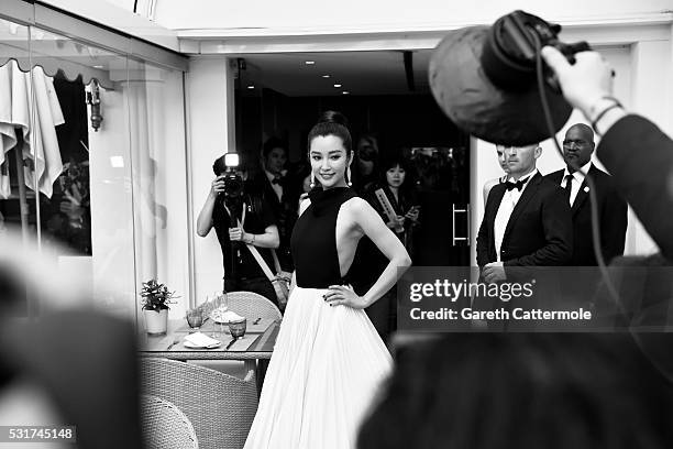 Li Bingbing departs the Martinez Hotel during the 69th annual Cannes Film Festival on May 11, 2016 in Cannes, France.