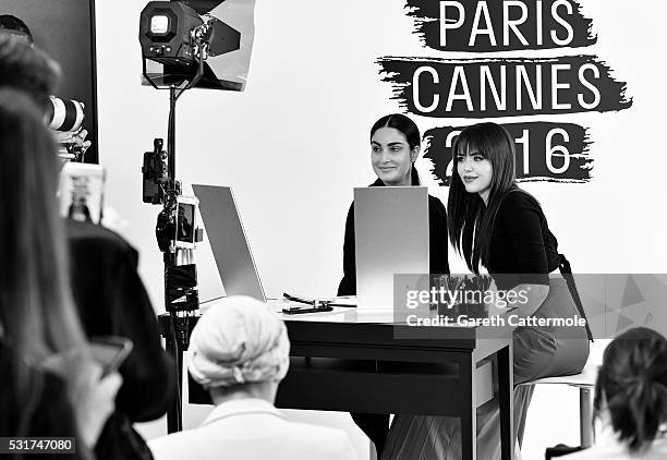 Kristina Bazan attends a L'Oreal makeup masterclass at Martinez Hotel during the 69th annual Cannes Film Festival on May 13, 2016 in Cannes, France.