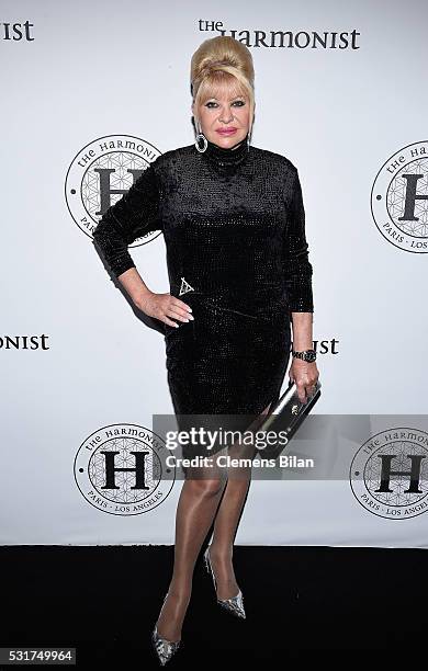 Ivana Trump attends The Harmonist Cocktail Party during The 69th Annual Cannes Film Festival at Plage du Grand Hyatt on May 16, 2016 in Cannes.