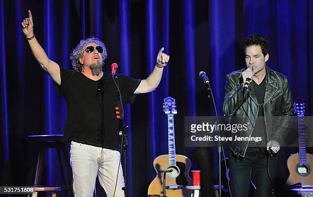 Sammy Hagar and Pat Monahan of Train perform at the 3rd Annual Acoustic-4-A-Cure concert, a Benefit for the Pediatric Cancer Program at UCSF Benioff...