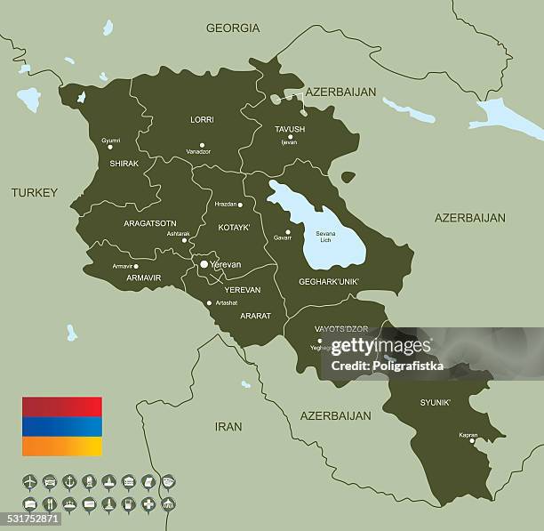 map of armenia - map of armenia stock illustrations