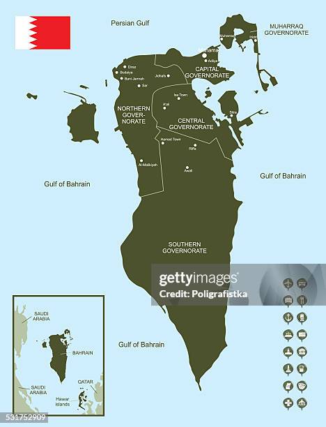 Bahrain Map Close Geography Of Bahrain Photos and Premium High Res Pictures - Getty Images