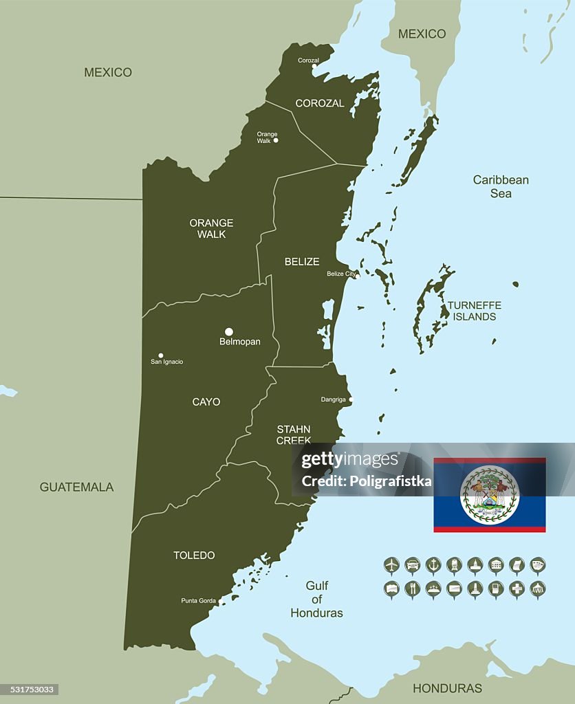 Map of Belize