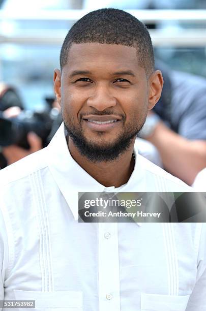 Usher attends the 'Hands Of Stone' Photocall at the annual 69th Cannes Film Festival at Palais des Festivals on May 16, 2016 in Cannes, France.