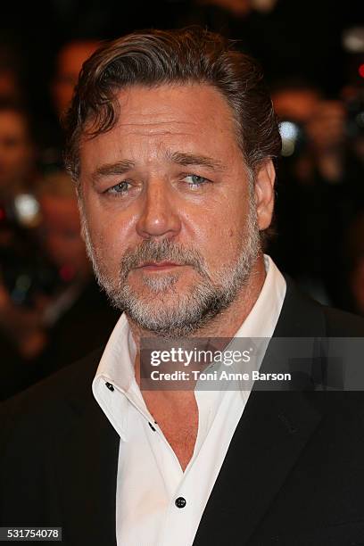 Russell Crowe attends a screening of "The Nice Guys" at the annual 69th Cannes Film Festival at Palais des Festivals on May 15, 2016 in Cannes,...