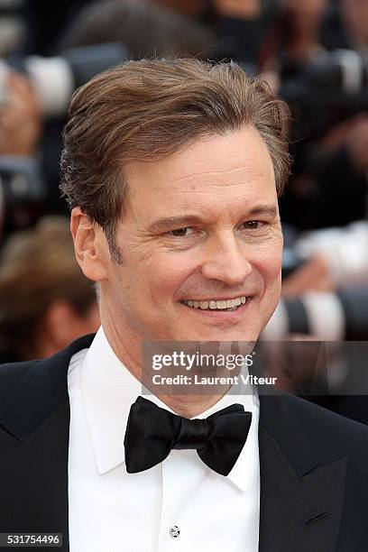 Colin Firth attends the 'Loving' premiere during the 69th annual Cannes Film Festival at the Palais des Festivals on May 16, 2016 in Cannes, .