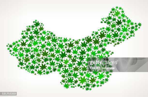 bildbanksillustrationer, clip art samt tecknat material och ikoner med china map royalty free vector marijuana leaves weed graphic - för litet