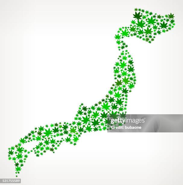japan map royalty free vector marijuana leaves weed graphic - too small stock illustrations