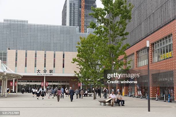 oita station in kyushu, japan - oita japan stockfoto's en -beelden