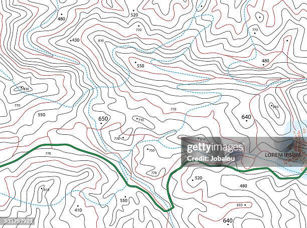 ilustraciones, imágenes clip art, dibujos animados e iconos de stock de imaginaria topographic mapa - mapa en relieve