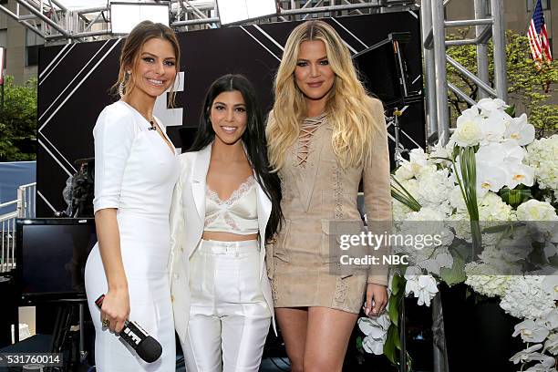 NBCUniversal Upfront in New York City on Monday, May 16, 2016" -- Pictured: Maria Menounos, "E! News" on E! Entertainment; Kourtney Kardashian, Khloe...