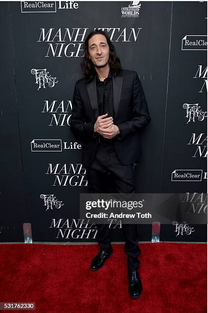 Actor Adrien Brody attends the "Manhattan Night" New York screening at Regal Cinemas Union Square on May 16, 2016 in New York City.