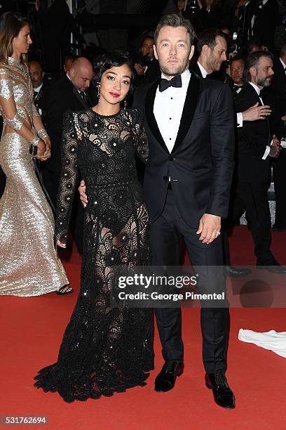 Actress Ruth Negga and actor Joel Edgerton departs from the "Loving" Premiere at the annual 69th Cannes Film Festival at Palais des Festivals on May...