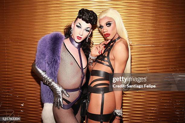 Violet Chachki and Naomi Smalls attend the RuPaul's Drag Race Season 8 Finale Party at Stage 48 on May 16, 2016 in New York City.