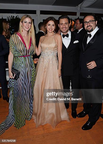 Claudine Jakubowicz, Ana de Armas, Edgar Ramirez and Jonathan Jakubowicz attend The Weinstein Company's HANDS OF STONE After Party In Partnership...