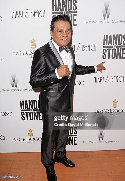 Roberto Duran attends The Weinstein Company's HANDS OF STONE After Party In Partnership With De Grisogono At Nikki Beach Carlton Beach Club on May...