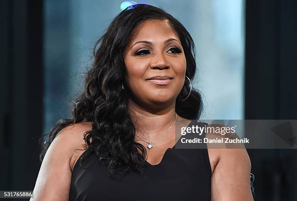 Trina Braxton attends AOL Build to discuss the show 'Braxton Family Values' on May 16, 2016 in New York, New York.