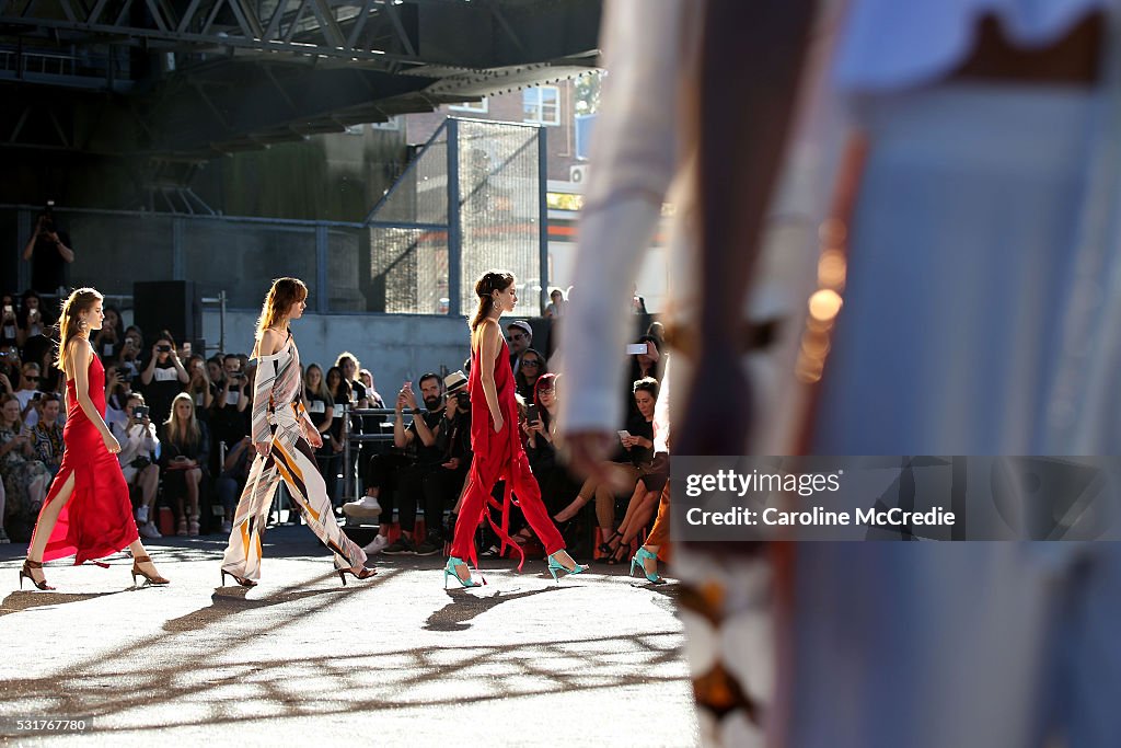 Models walk the runway during the Manning Cartell show at... News Photo ...