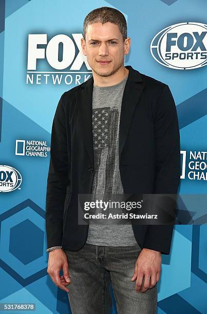 Actor Wentworth Miller attends FOX 2016 Upfront Arrivals at Wollman Rink, Central Park on May 16, 2016 in New York City.