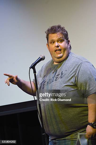 Ralphie May speaks during T.J. Martell Foundation's 2016 Ambassador of the Year Roasting Universal Music Group Nashville Chairman and CEO Mike Dungan...