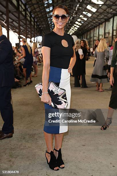 Kyly Clarke attends the By Johnny show at Mercedes-Benz Fashion Week Resort 17 Collections at Blacksmith's Workshop on May 17, 2016 in Sydney,...