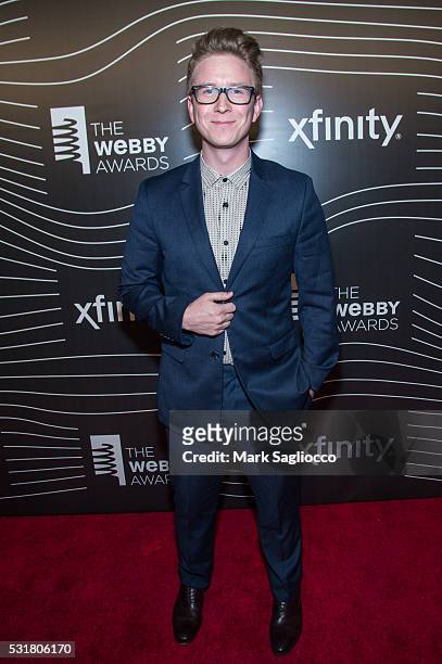Tyler Oakley attends the 20th Annual Webby Awards at Cipriani Wall Street on May 16, 2016 in New York City.