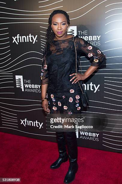 Co-Creator #blacklivesmatter Opal Tometi attends the 20th Annual Webby Awards at Cipriani Wall Street on May 16, 2016 in New York City.