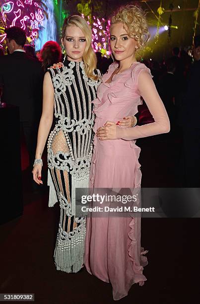 Lottie Moss and Pixie Lott attend the Chopard Wild Party during the 69th Annual Cannes Film Festival at Port Canto on May 16, 2016 in Cannes.