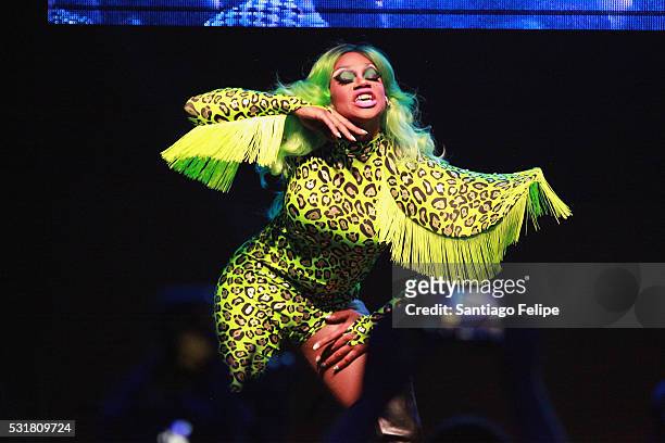 Chi Chi DeVayne performs onstage during the RuPaul's Drag Race Season 8 Finale Party at Stage 48 on May 16, 2016 in New York City.