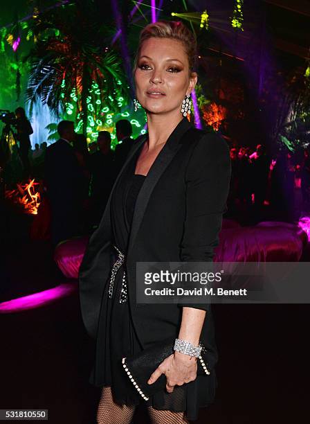 Kate Moss attends the Chopard Wild Party during the 69th Annual Cannes Film Festival at Port Canto on May 16, 2016 in Cannes.
