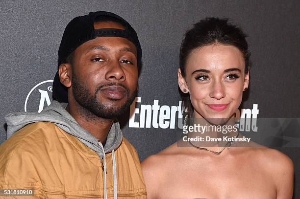 Jordan Rock and Stella Maeve attend the Entertainment Weekly & People Upfronts party 2016 at Cedar Lake on May 16, 2016 in New York City.