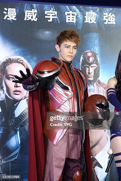 Jiro Wang cosplay Magneto to attend the premiere of X-Men: Apocalypse on 16th May, 2016 in Taipei, Taiwan, China.