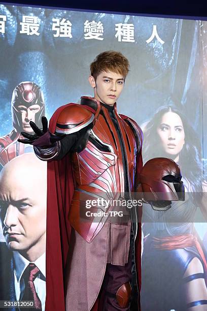 Jiro Wang cosplay Magneto to attend the premiere of X-Men: Apocalypse on 16th May, 2016 in Taipei, Taiwan, China.