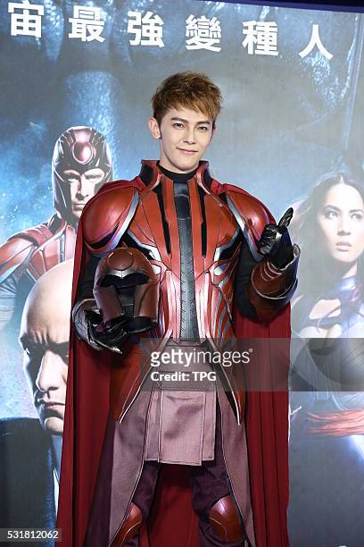 Jiro Wang cosplay Magneto to attend the premiere of X-Men: Apocalypse on 16th May, 2016 in Taipei, Taiwan, China.