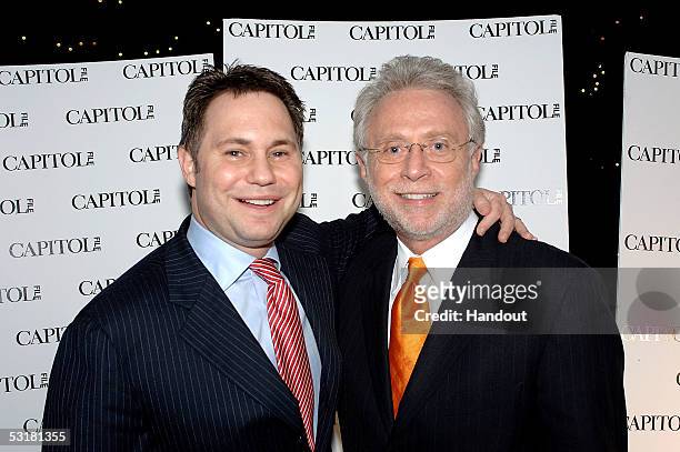 In this handout photo from Niche Media, Publisher Jason Binn and News Anchor Wolf Blitzer attend Niche Media's Capitol File Magazine Pre-Launch Party...