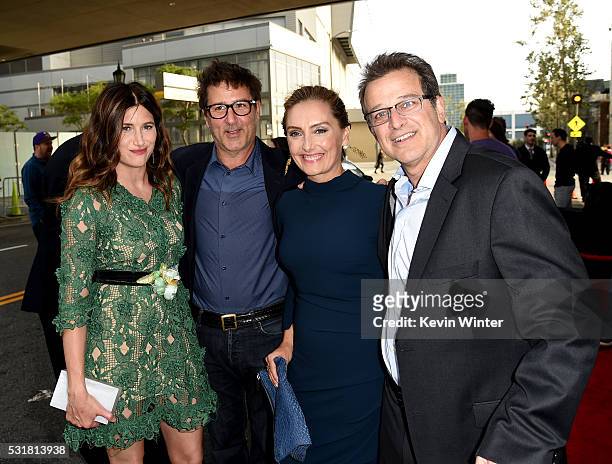 Actress Kathryn Hahn, director Steven Brill, author Ruthanna Hopper and comedian Allen Covert attend the premiere of Netflix's 'The Do Over' at Regal...
