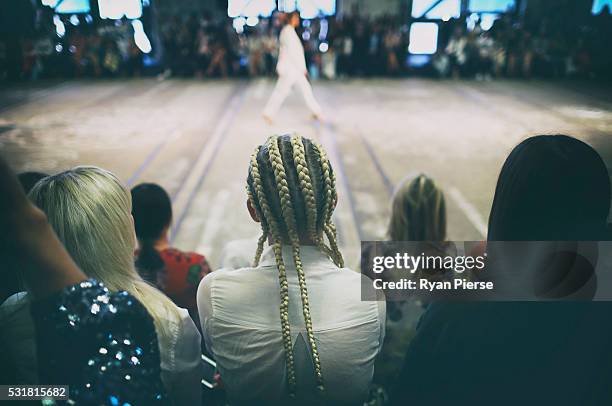 Crowd looks on during the Bec & Bridge show during Mercedes-Benz Fashion Week Australia at Carriageworks on May 17, 2016 in Sydney, New South Wales.