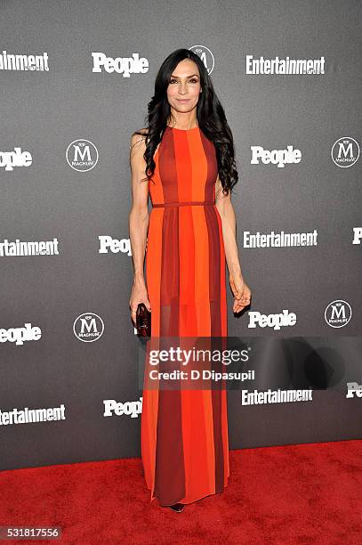 Famke Janssen attends the Entertainment Weekly and People New York Upfronts Celebration at Cedar Lake on May 16, 2016 in New York City.