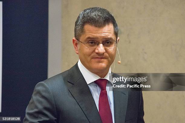 Vuk Jeremic speaks at the International Peace Institute. Former Serbian Minister of Foreign Affairs and past President of the United Nations 67th...