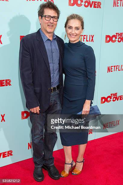 Director Steven Brill, Ruthanna Hopper attends the Premiere of Netflix's "The Do Over" at the Regal LA Live Stadium 14 on May 16, 2016 in Los...