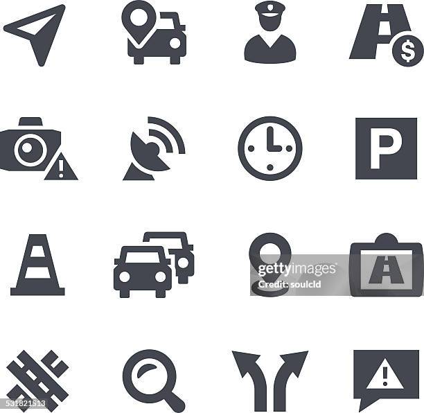 gps navigation icons - traffic cop stock illustrations