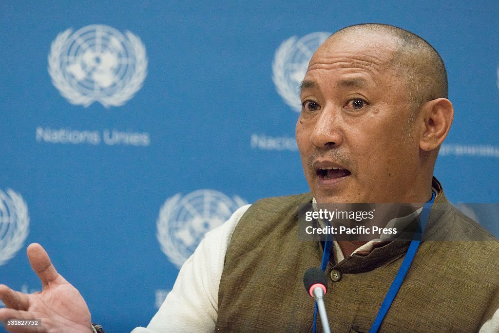 Devasish Roy speaks with the press. In conjunction with the...