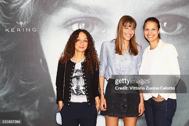 Uda Benyamina, Alice Winocour and Isabelle Giordano attend Kering Talks Women In Motion At The 69th Cannes Film Festival on May 17, 2016 in Cannes.