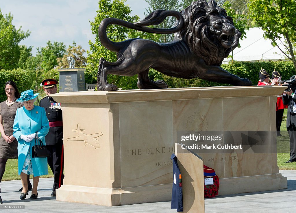 The Queen Attends The Duke Of Lancaster's Regimental Memorial Dedication