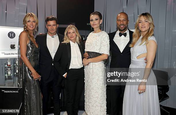 Heidi Klum, Orlando Bloom, Melanie Laurent, Lola Karimova-Tillyaeva, Common and Kate Hudson attend The Harmonist Cocktail Party during The 69th...