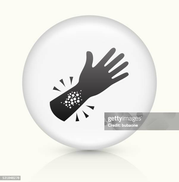 allergy reaction icon on white round vector button - poison ivy white background stock illustrations