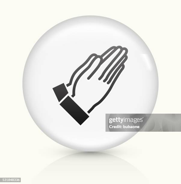 prayer icon on white round vector button - prayer circle stock illustrations
