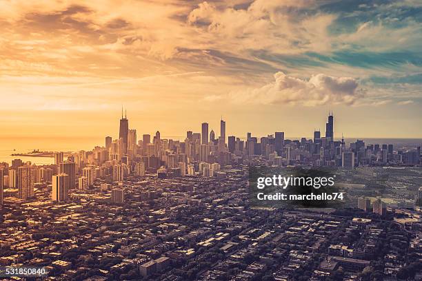 Vue aérienne du centre-ville de Chicago