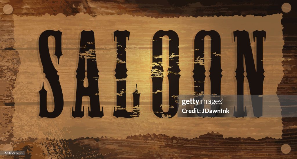 Wooden Saloon sign